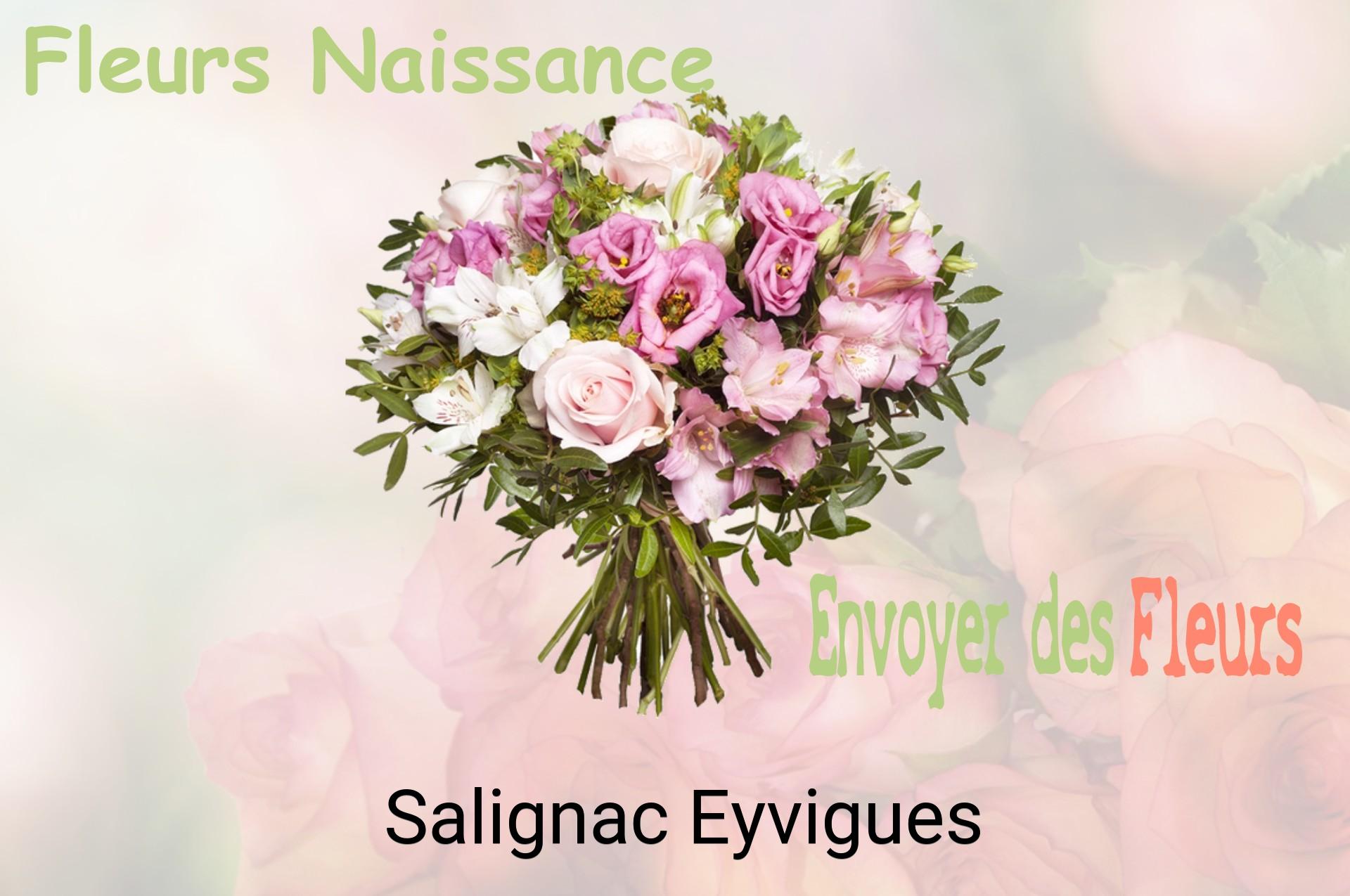 Bouquet de fleurs de naissance livré à Salignac-Eyvigues